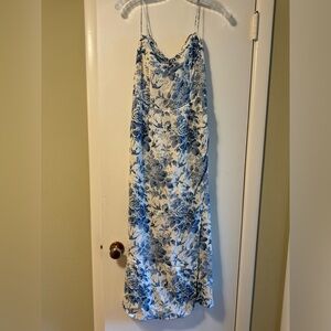 Reformation Blue and White Floral Maxi Dress